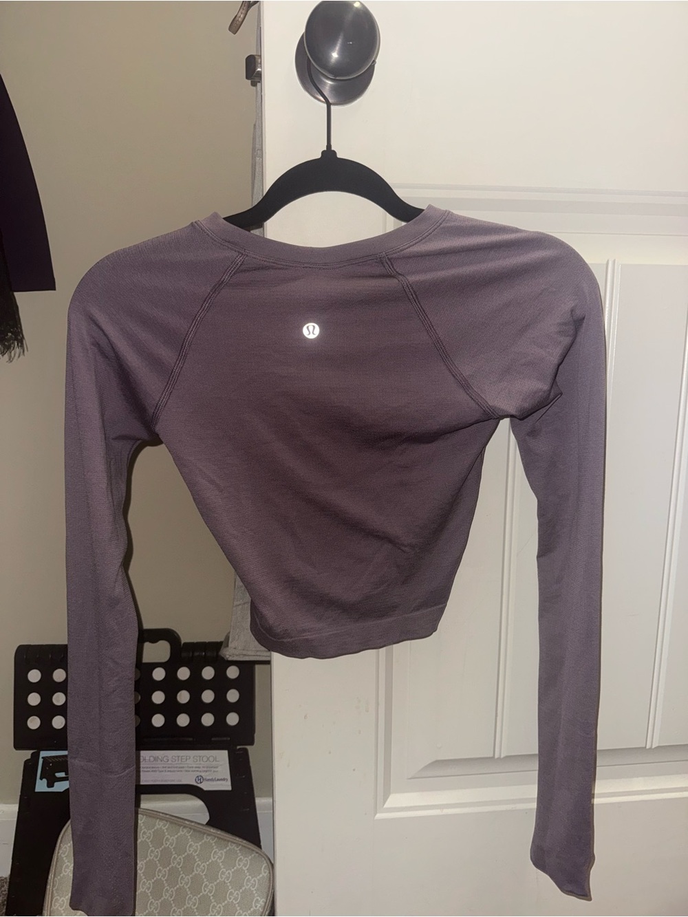 lululemon athletica Long Sleeve Cropped Top swiftly tech — Dusty Mauve